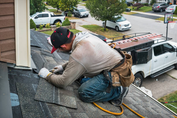 Professional Roof Installation technician working in Markle, IN